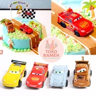 Cars Cake Decoration Plastic Toys Contents 4 Size 3x7x2.5cm Children's Birthday Cake Topper