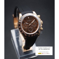 [0%EPP] Seiko Mod Daytona Watch chocolate | Seiko VK63 quartz movement