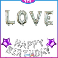 Balon Foil Huruf Silver  ±40cm Ballon Foil Abjad Alphabet Balon Huruf Satuan ± 40 Cm Murah PTT