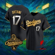 2025 -26 World Series Champions Jersey Men's Los Angeles Dodgers Shohei Ohtani Black Baseball Jersey
