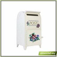 [AlmenclafdMY] European Post Box Floral Design Vintage Mailbox Spacious Mailbox for Outdoor