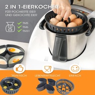 Thermomix Accessories Upgraded Version 4 in 1 Egg Boiler Eggs Holder Cooking Mold Basket Kitchen Coo