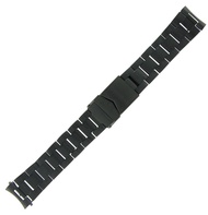 Hadley Roma MB5918BL 22mm Oyster Style Black PVD Metal Watch Band