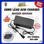 Charger batari Basikal Elektrik E bike scooter Battery 48V12AH power charger Adapter lead Acid batte