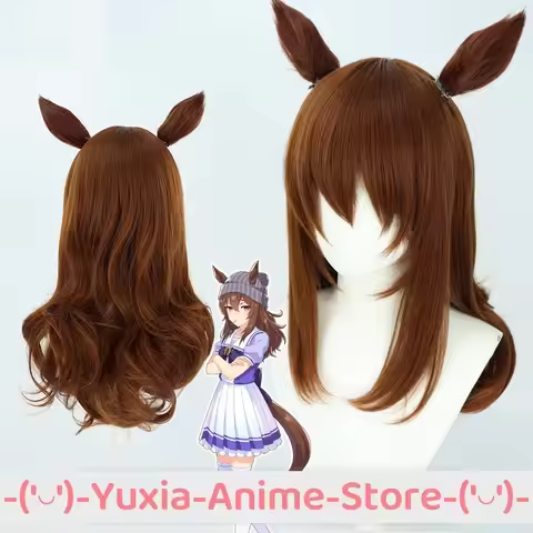 Uma Musume Pretty Derby Nakayama Festa Cosplay Wig Ears Tail Anime Game Roleplay Party Prop Syntheti