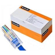 100pcs Tenda CAT5e RJ45 CAT6 Pass Through RJ45 Connector RJ 45 LAN Cable Connector CAT 6