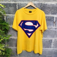 Rare Vintage 90s Warner Bros Big Logo Superman T-Shirt Size L