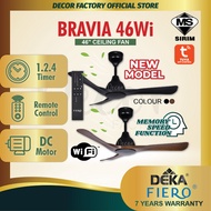 DEKA FIERO Fan FIERO BRAVIA 46Wi 46 Inch 3 Blades 12 Speed Forward + Reverse DC Motor Remote Control