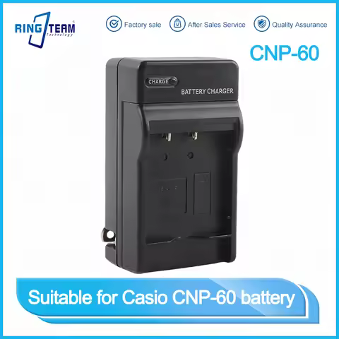 CNP-60 Battery Charger for Casio Cameras, Travel Desktop Charger for EX-FS10/EX-Z80/EX-Z20 Series, O