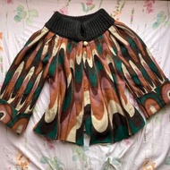 VINTAGE 不撞款! 購自歐洲! 意大利貴牌🇮🇹全高質羊毛8分袖闊喇叭袖傘形上衣襯衫 (可內搭黑色淨色打底) Made in Italy 🇮🇹 vintage 100% fine wool 80%