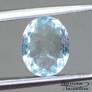 Natural Batu Permata Aquamarine Beryl Biru Asli