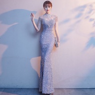 Elegant Glitter Fringe Mermaid Dress