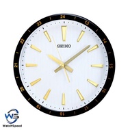 Seiko QXA802 QXA802G Black Round Case White Dial Wall Clock