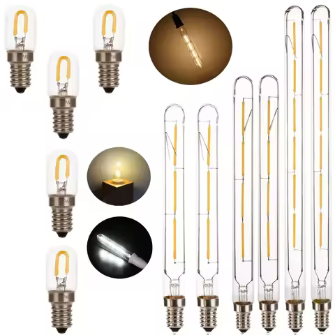 E14 T20 Vintage Filament Lamp 3W 4W 6W AC 220V Glass Light Bulb Warm White Antique Filament Light Tu