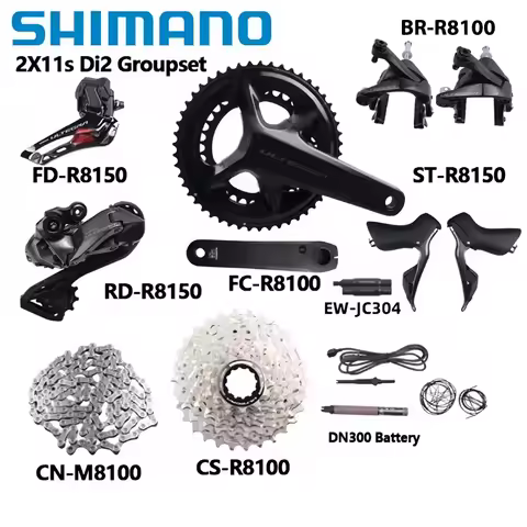 Shimano ULTEGRA Di2 2x12s R8150 Groupset R8100 Brake Caliper R8100 Crankset Cassette R8150 Derailleu