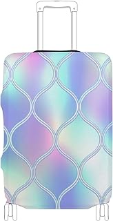 Floral Suitcase Covers for Luggage Protector Elastic Soft Lattice Pastel Travel Gifts Luggage Sleeve