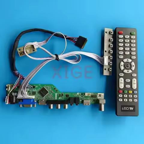 Driver Controller Board For N140BGE-L11/L21/L32/L43/LA3 Kit DIY 1366x768 HDMI+VGA+AV+USB Analog TV L