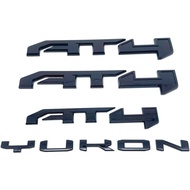 4Pc Door Rear AT4 Yukon Emblems Letters 3D Badge Nameplate Replacement for 2021-2024 Yukon Yukon XL 