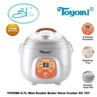 TOYOMI 0.7L Mini Double Boiler Stew Cooker SC 707