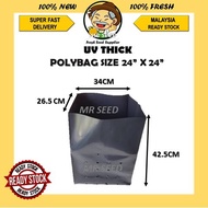 24 X 24 Quality UV Protection Poly Bag Tebal/Polybag/Nursery Plantation Plastic/Polibag Fertigasi/Pl
