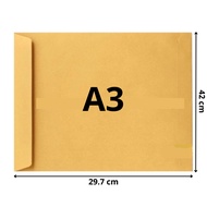 A3 Brown Envelope Glueless Envelope 330X430mm Contents 100 Sheets