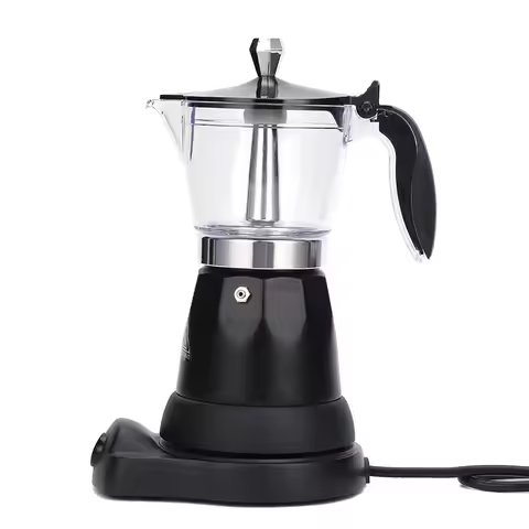 Electric coffee machine, plug-in aluminum mocha pot, Italian espresso pot, concentrated single valve