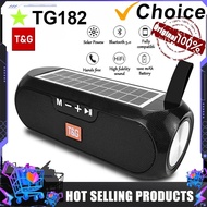 T&G TG182 Solar Charging Portable Stereo speakers Wireless Bluetooth With Mic Outdoor Loudspeaker Wa
