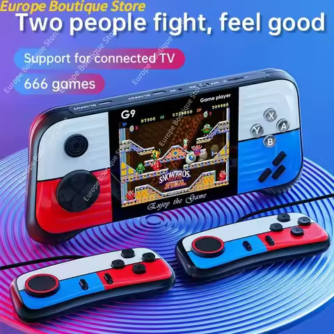 3 Colors Mini Handheld Game Player With 666 Games G9 3 Inch Screen Portable Game Console For 8 Bit R