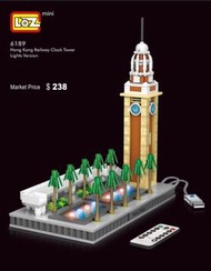 現貨特價  全新 原裝正版 (香港行貨) LOZ Hong Kong Railway Clock Tower light version 特色世界建築物 之 led變色 尖沙咀鐘樓(連遙控器)  le
