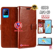 Oppo A54 Flip Cover Leather Case Wallet Hp Oppo A54