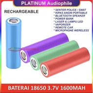 (💚)BATERAI 3.7V 18650 RECHARGEABLE batre baterai cas 18650