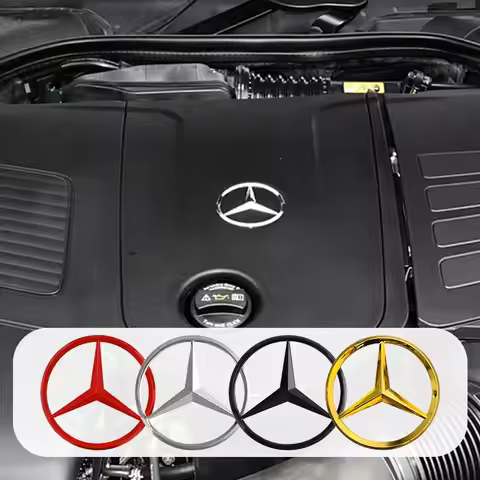 70mm 3D Metal Car Styling Engine Hood Badge Decor Sticker for Mercedes Benz E C G M S A B Class W176