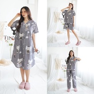 PREMIUM COTTON Pajamas II CLOUD ELEPHANT V-NECK Pajamas Women Cotton Pajamas Women