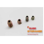 10 Pcs E Nut Wood Insert Interface Screws Hexagon Head Nuts Furniture Fastener Wood Insert Nut