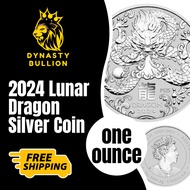 🚚FREE SHIPPING🚚2024 Lunar Dargon Silver Coin 1oz