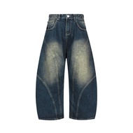 OUTBREAK - CURVED DENIM PANTS “RETRO BAGGY JEANS”