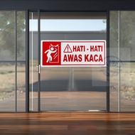 VA Acrylic Sign Sticker Beware of Counterfeit Glass Sticker / Acrylic Sign uk22x9