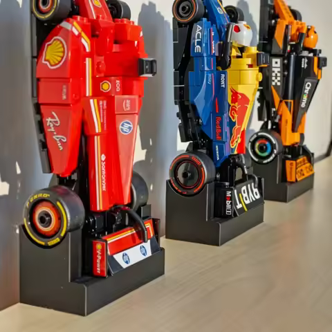 1pc Plastic Vertical Display Stand Rack For LEGO Speed Champion F1 Series Building Block Models Home