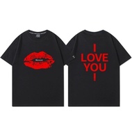 F
 GD GD GD Dragon Concert Same Style Lip Print Short Sleeve T-Shirt