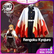 🇲🇾Ready Stock🇲🇾 Demon Slayer Rengoku Kyojuro Cosplay Costume Flame Hashira Uniform for Boy Girl