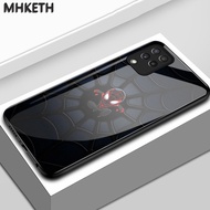 Case For Samsung A22 M22 A22 5G Spiderman Cartoon Glass Phone