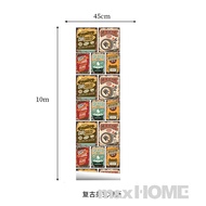 Nhãn dán Poster tường graffiti cổ điển 45cm x 10m Giấy dán tường nhựa PVC chống nước