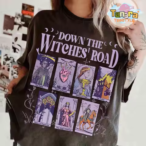 Retro 90s Agatha All Along Shirt, Marvel Disney Witch Design, Tarot Card Tee, Agatha Harkness Collec