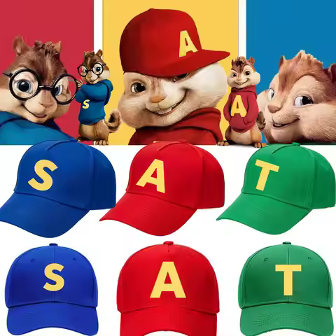 2026 Alvin and The Chipmunks Red Adjustable Baseball Cap Unisex Promo Geek Animation Graphic A/S/T S