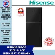 HISENSE 2 Door Inverter Fridge 420L RT439N4ABN -HISENSE WARRANTY MALAYSIA