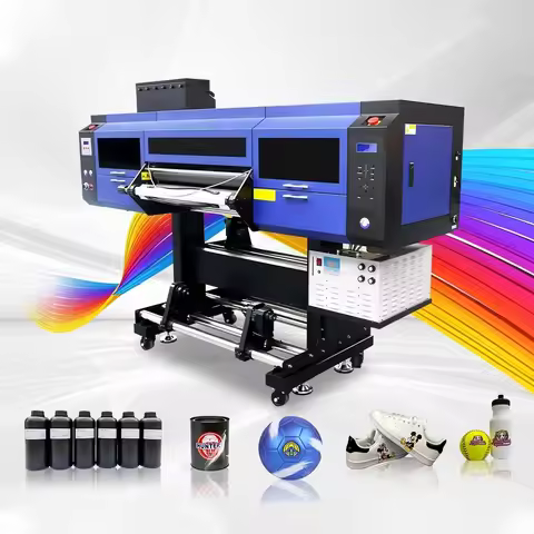 AUDLEY Factory 60CM UV DTF Three I3200 Head Printer Sticker Inkjet CMYK White UV DTF Printer With La