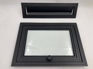 Peti Surat Black Powder Coated Aluminium Letter Box / Mail Box - Panel Set With Cover Only