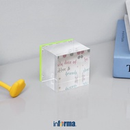 HIJAU Informa 5X5 cm Acrylic Cube Photo Frame - Green Photo Frame Picture Frame Picture Frame Pictur