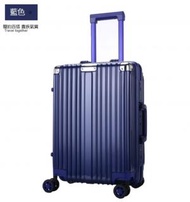 ONE - 萬向輪鋁框行李箱(藍-20吋)