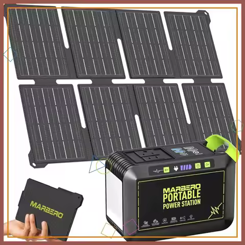 80W Solar Generator with 25W Panel, 88.8Wh Portable Power Station AC Outlet Fast Charging for Campin